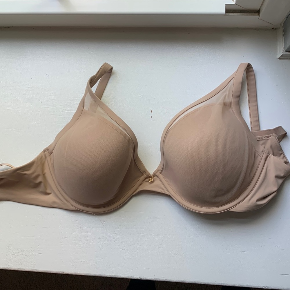 ThirdLove plunge push up nude bra